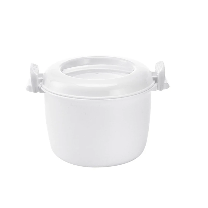 

2X Microwave Rice Cooker Multifunction Small Lunch Container Microwave Cooker Cookware For Microwave Oven 17.5X21x14cm