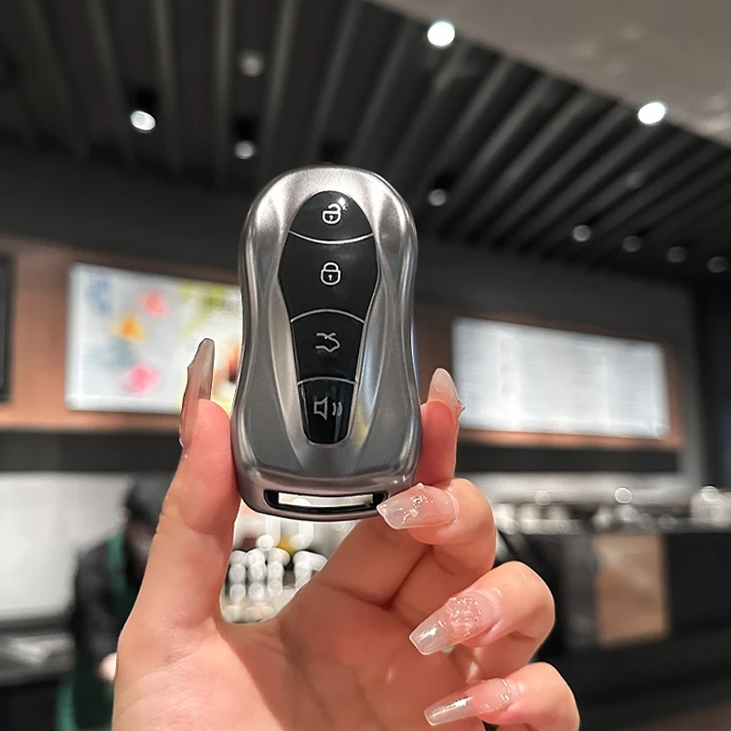 Фото Для Geely Tugella 2020 Boyue Atlas Pro Gili Tugella: роскошный чехол-брелок из сплава для ключа с дистанционным управлением, аксессуары №4