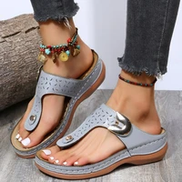 bikinikey new slippers trend slippers comfortable and breathable muffin bottom low heel large