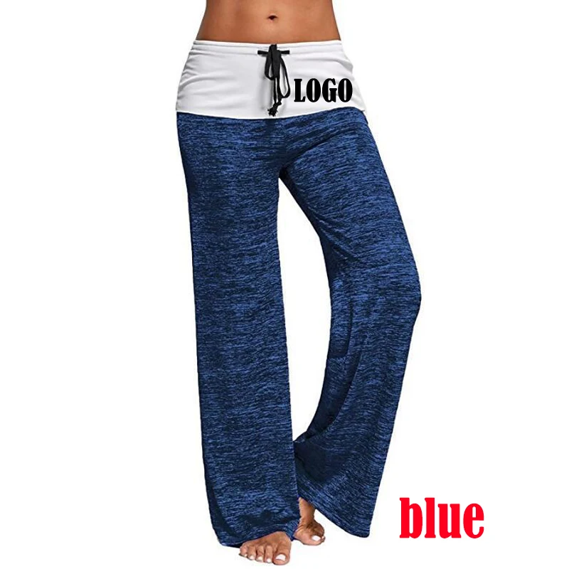 Женские Модные свободные штаны для йоги с широкими штанинами повседневные