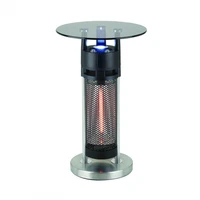 Electric Carbon Fibre Heating Outdoor Patio Heater Table With Led Lighting