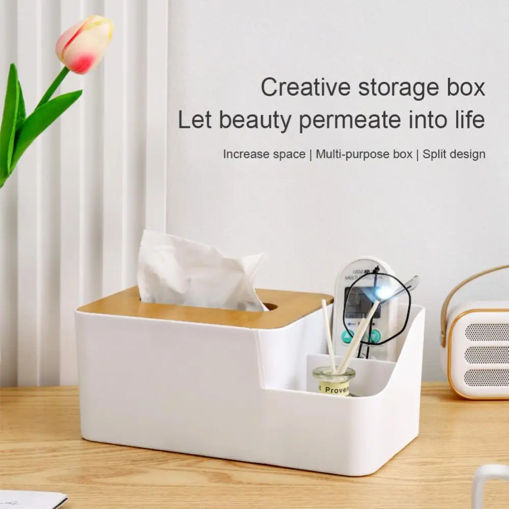 

Organizer Napkin Holder Light Luxury Desktop Tissue Box Multifunctional Sundries Ontainer Storage Home Tissue Box Office