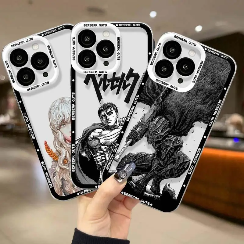 Прозрачный чехол Berserk внутрь для Xiaomi Redmi Note 13 Pro 5G 12 4G 12S 13C 12C 10C 11 10 10S 11S 9S 9 8 A2 A1 Plus A3