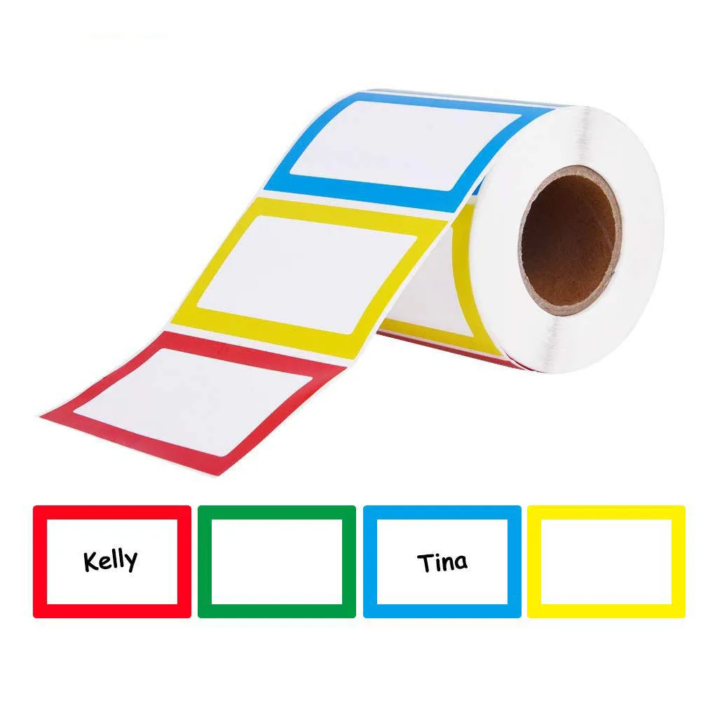 

300pcs/Roll Colorful Custom Personal Name Stickers Roll for Waterproof Tag Label for Scrapbook School Stationery Name Stickers