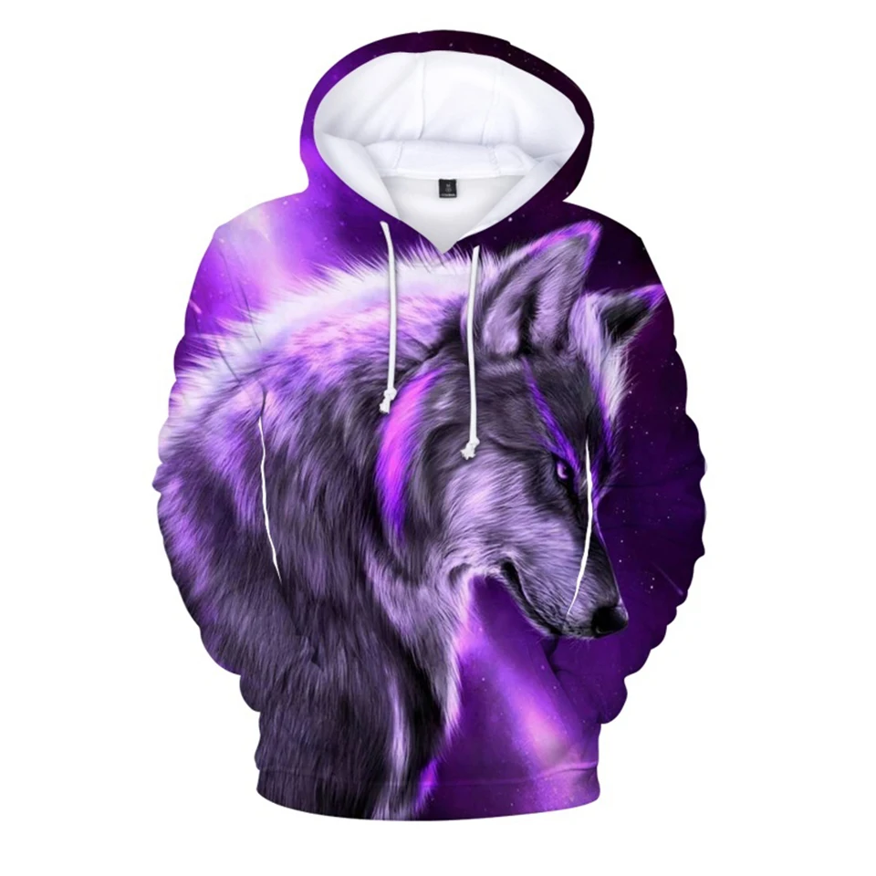 

Cool Anima Wolf 3D Men Hoodie Pullovers Mens Women Autumn Winter Hoody Sweatshirt Teens Personality 3D Pullovers Fashion Co