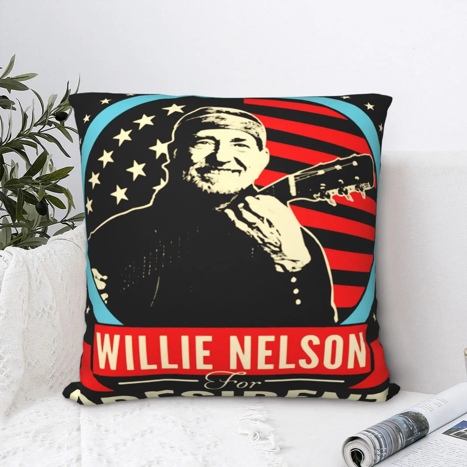 

Willie, Нельсон, президент, обычная рабочая подушка, чехол, декоративные подушки для кровати, подушка, чехол для подушек, роскошный аниме, детск...