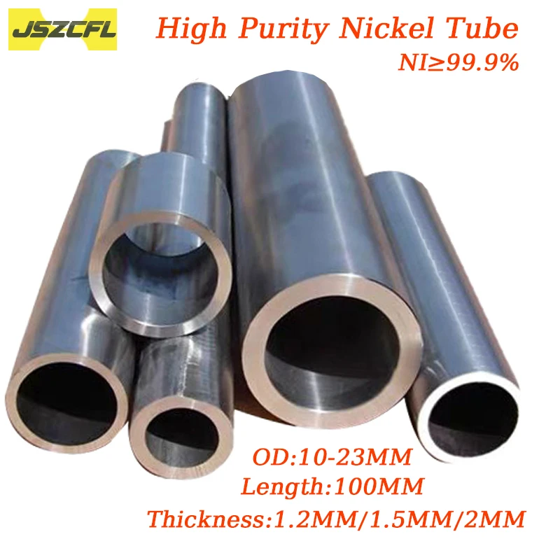 

1PC Ni 99.9% High Purity Nickel Tube OD 10 12 14 16 18 19 23mm N4 Hollow Metal Rod Length 100mm Special Materials for Scientific