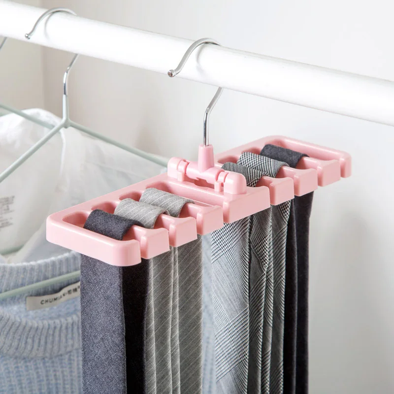 

Portable Tie Belt Hanger Wardrobe Belt Rotating Organizer Rack Multifuctional Scarf Plastic Hanger Home Closet Storage Holder