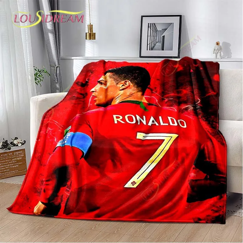 

Cristiano Ronaldo Pattern Blanket Flannel Breathable Super Warm Throw Blankets for Bedding Travel Bedroom Soft Throws Home Decor