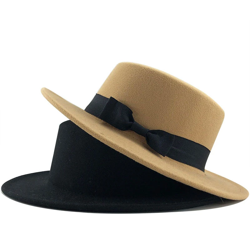

2021 Autumn Winter Men's Fedoras Women's Felt Hat Ladies Sombrero Jazz Male Bowler Hat Outdoor Vintage Top Hats