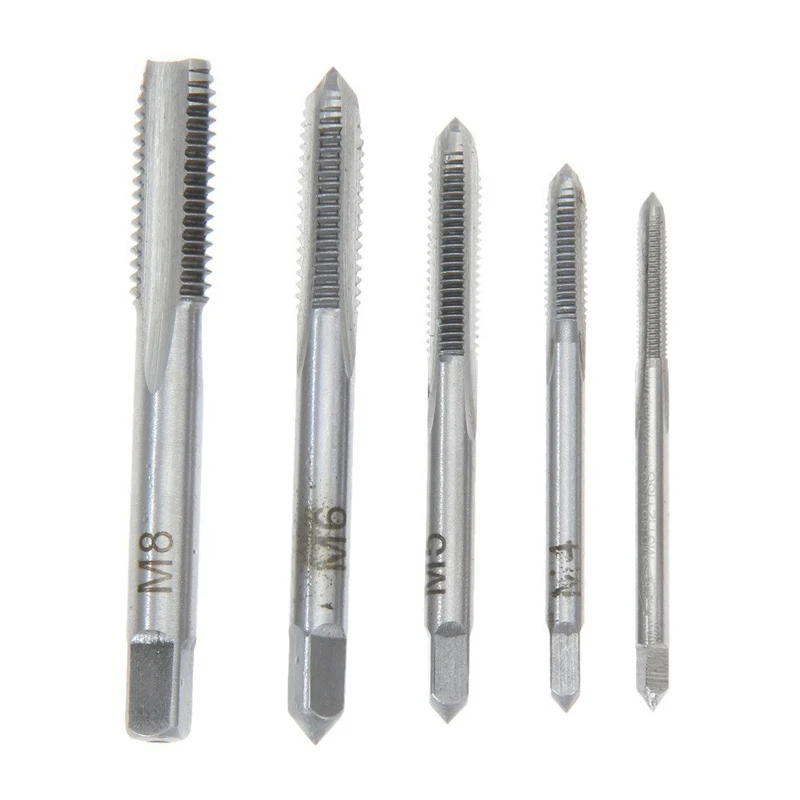 

5/6/7/9PCS HSS Machine Screw Thread Metric Plug Tap 3mm 4mm 5mm 6mm 8mm M3-M8 Tap Set Kit M3 M4 M5 M6 M8