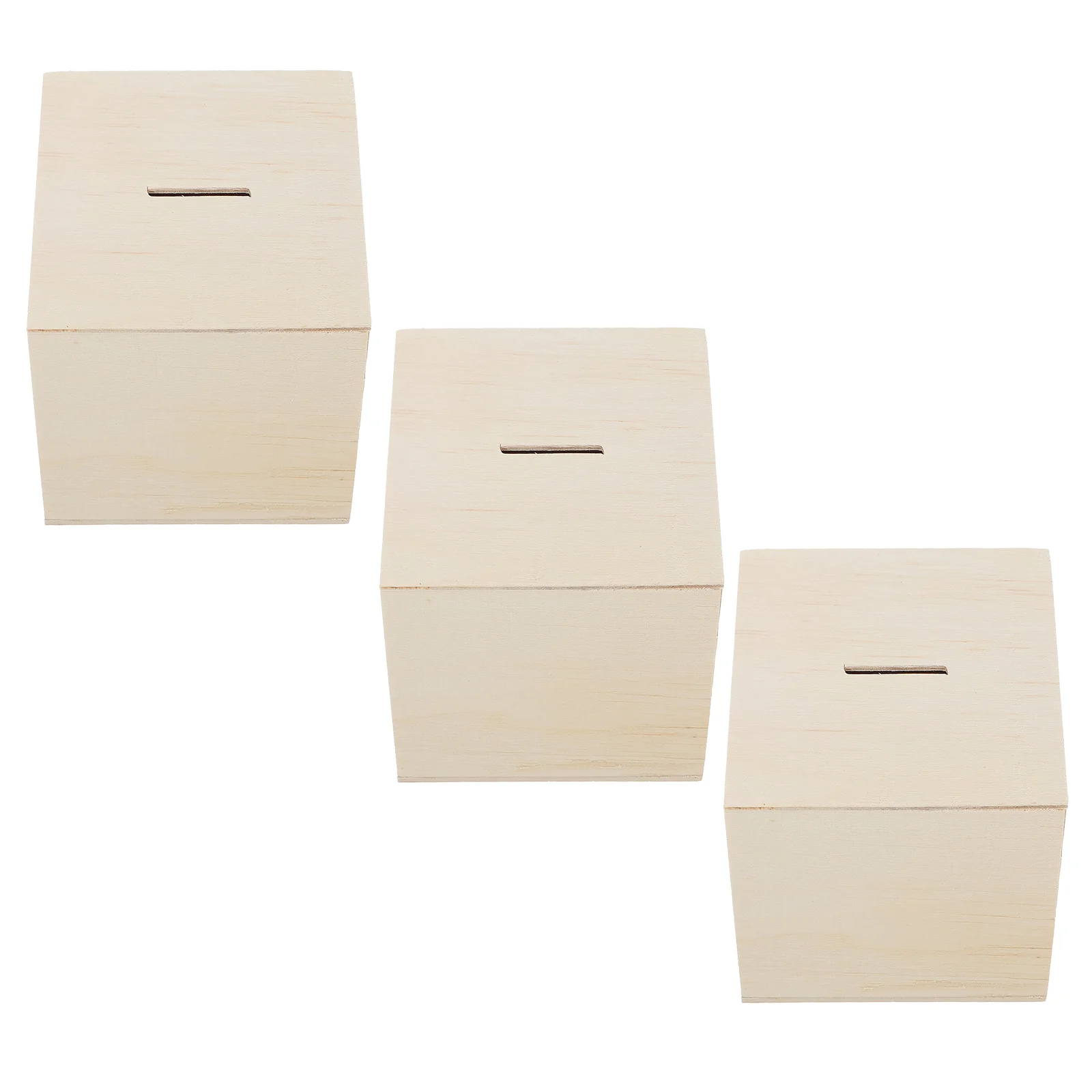 3 шт. окрашенная деревянная копилка для хранения монет набор игрушек сделай сам