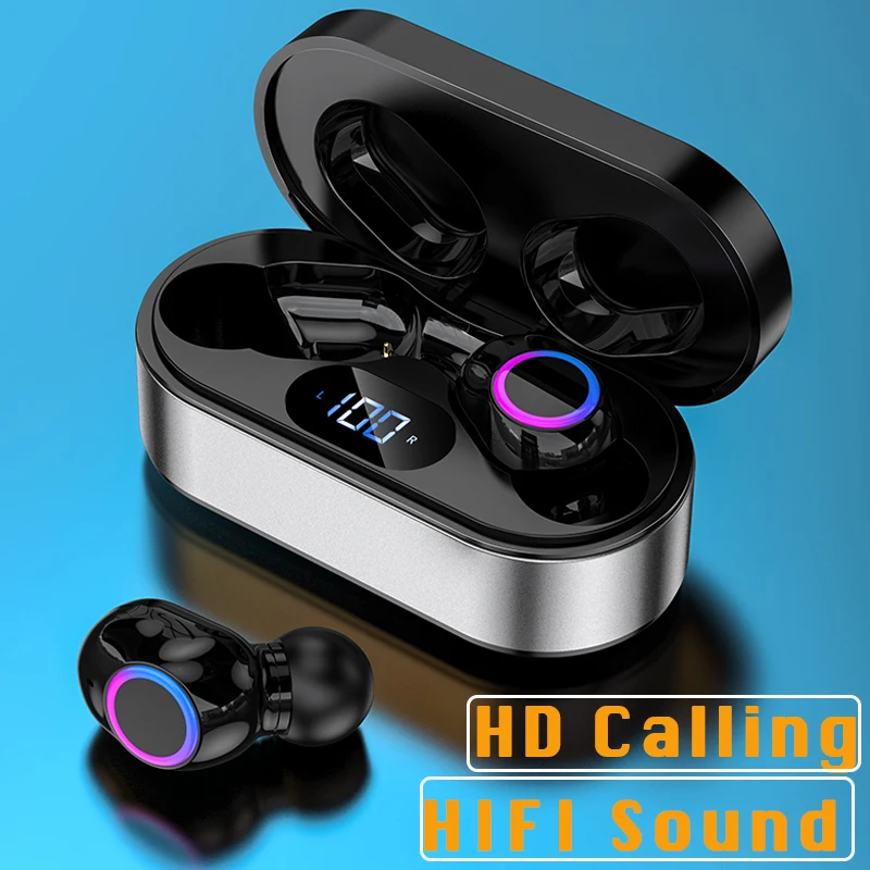 

Wireless Headphones Bluetooth Earphones Noise Cancelling Sport Running Headsets TWS Earbuds for xiaomi huawei lenovo redmi phone