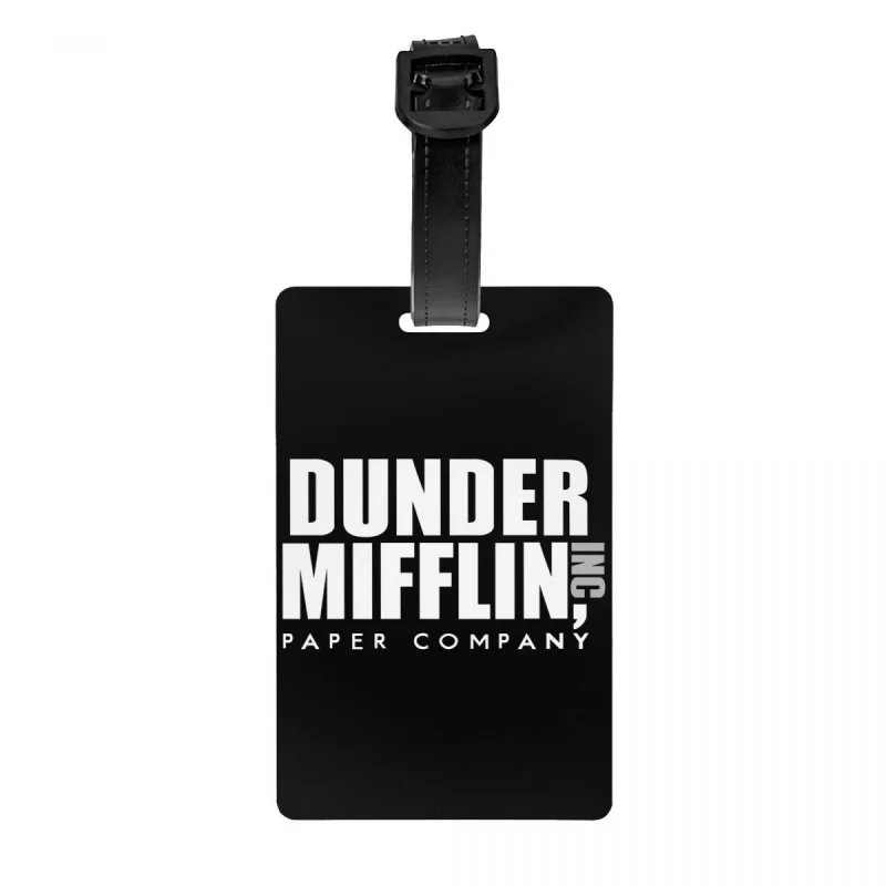 

The Office TV Show Dunder Mifflin Paper Company Luggage Tag Custom Baggage Tags Privacy Cover Name ID Card