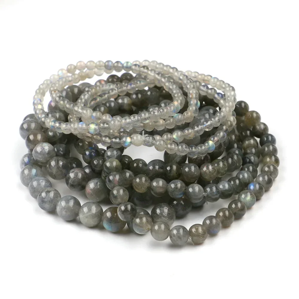 Браслет из лабрадорита драгоценный камень 4/6/8 мм бусины исцеляющий натуральный