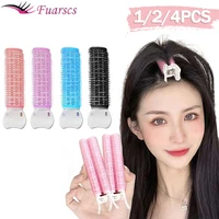 24pcs natural fluffy hair clip plastic hair root fluffy clip fixed bangs artifact lazy curling tube candy color curly hair tool