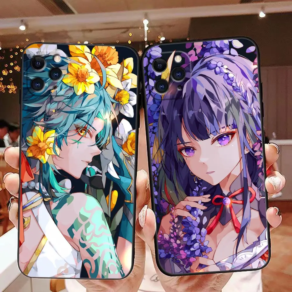 

Hot Game Genshin Impact Cartoon Phone Case For Apple iPhone14 13 12 11 Pro Max Mini XR X XS 8 7 SE Plus Max Cover Fundas Coques