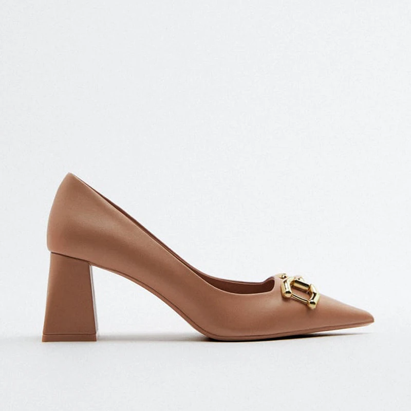 Women Chunky High Heels Elegant Modern Office Shoes Summer Woman Pumps Designer Luxury  Ladies Sexy Cool Banquet  41