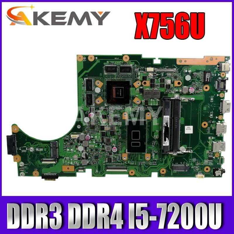 

Материнская плата 90NB0A30-R000C0 для ASUS X756UXK X756UWK X756UQK, материнская плата I5-7200U GTX950M