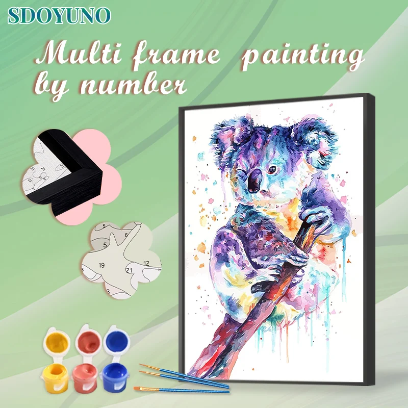 

Интерьерная Краска по номерам SDOYUNO, оригинальный подарок, рисование животными, DIY Краска по номерам, поделки для взрослых, домашний декор