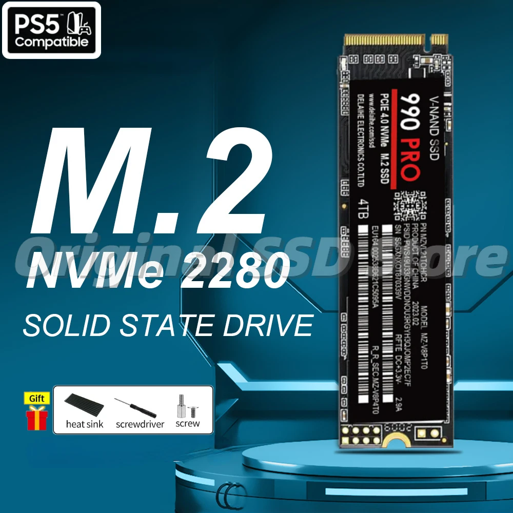 

Hard Drive Disk NVME Ｍ2 SSD 4TB 2TB 1TB High-speed NMVE M2 SSD Sata PCIE 3.0 2280 Solid State Drive Internal Hard HDD for Laptop