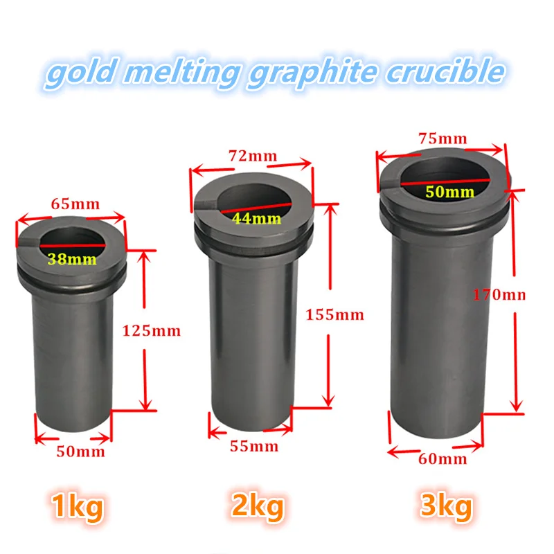 

1kg/2kg/3kg Double Ring High Purity Graphite Crucible, Melting Gold, Silver, Copper, Furnace Casting Mould Melt Jewelry Tools