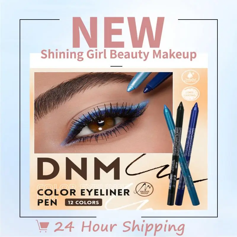 Цветная подводка для глаз DNM, жидкая подводка для глаз, карандаш, водостойкая стойкая ультратонкая Черная Подводка для глаз со стрелками, не цветущий макияж