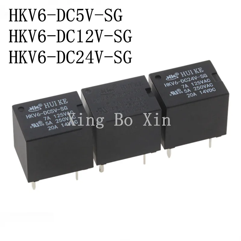 20 шт., новинка 100%, реле мощности, Φ 5 футов 20A DC5V 12V 24V 5pin, одно открытое и одно закрытое