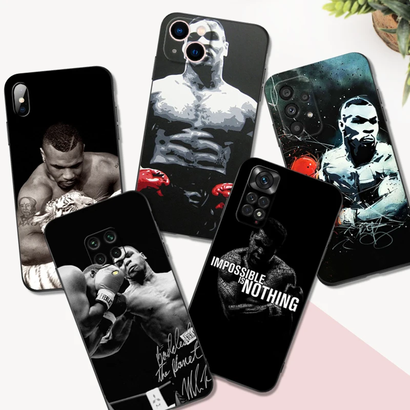 Черный чехол из ТПУ для Huawei Y9S, Y6S, Y8S, Y5P, Y7P, Y8P, Y5 lite Prime 2018, Y6 2019, чехол Майк Тайсон боксер