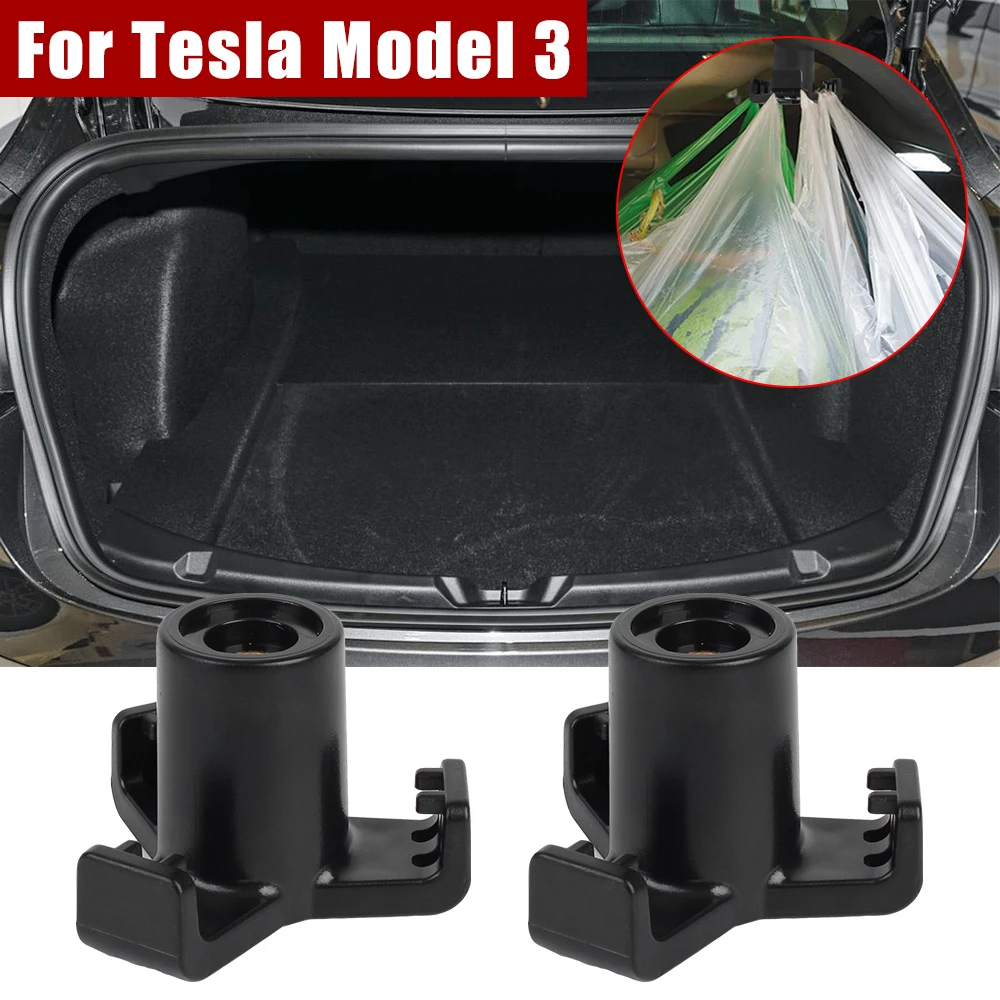 

Car Accessories Trunk Grocery Bag Hook For Tesla Model 3 Stowing Tidying 2021 Upgrade Version
