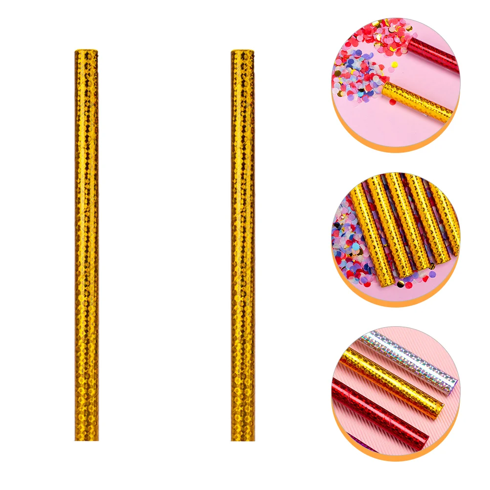 

2pcs Colorful Confetti Cannons Celebration Confetti Tubes Handheld Confetti Cannons