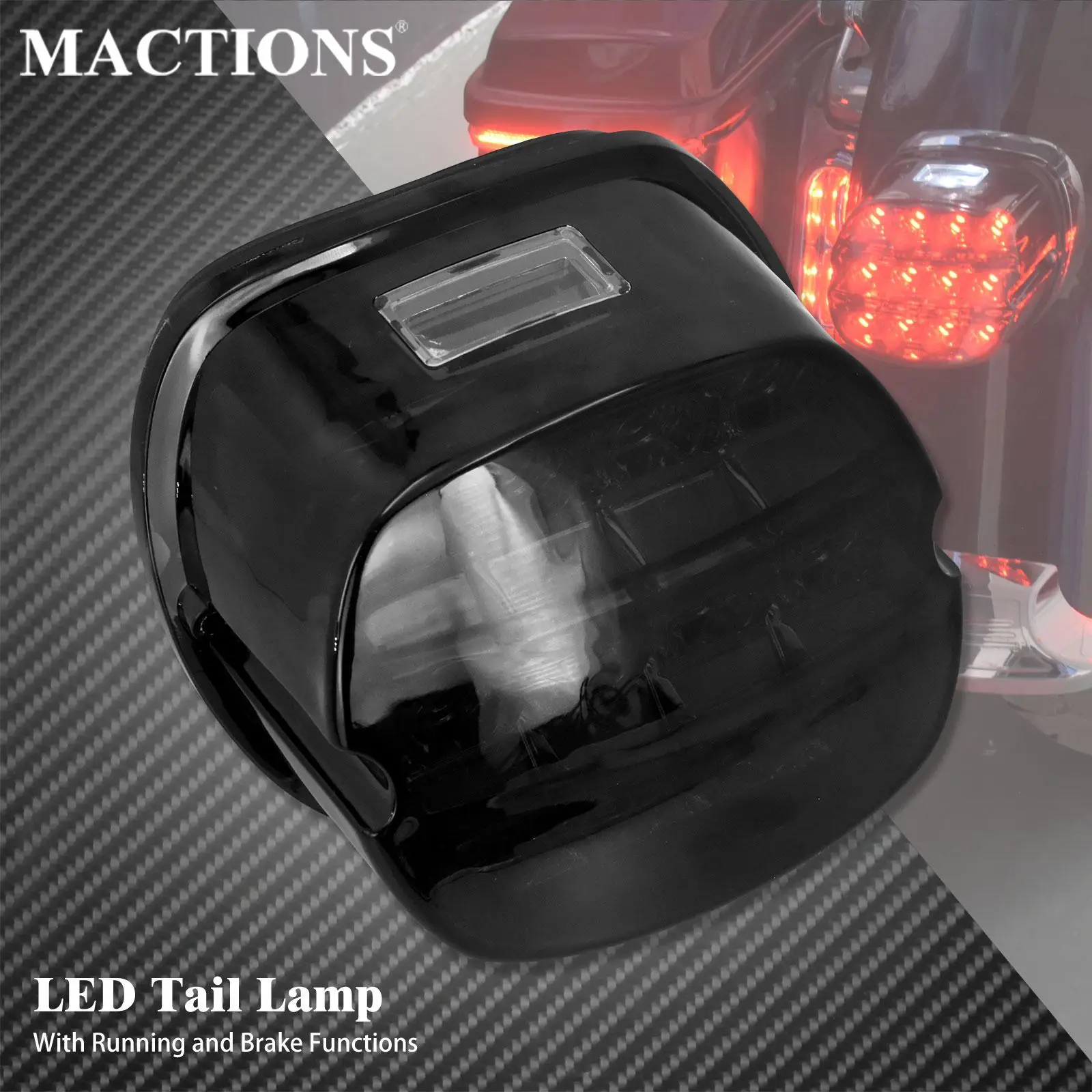 Motorcycle Led Brake Tail Light Smoked Lamp For Harley Sportster 883 1200 XL Touring Electra Glide FLHT FLHTCI Road King Dyna