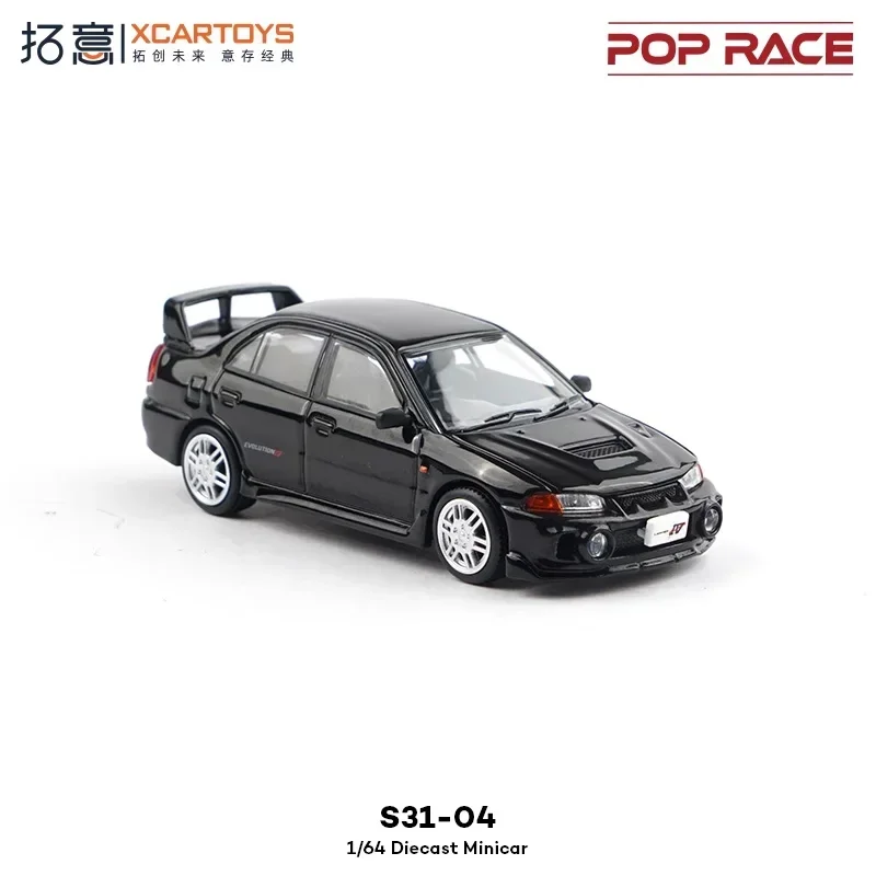 Xcartoys x POP RACE 1:64 Черные литые модели автомобилей Lancer Evolution IV (art.: 3920cf1132995) - 3920cf1132995