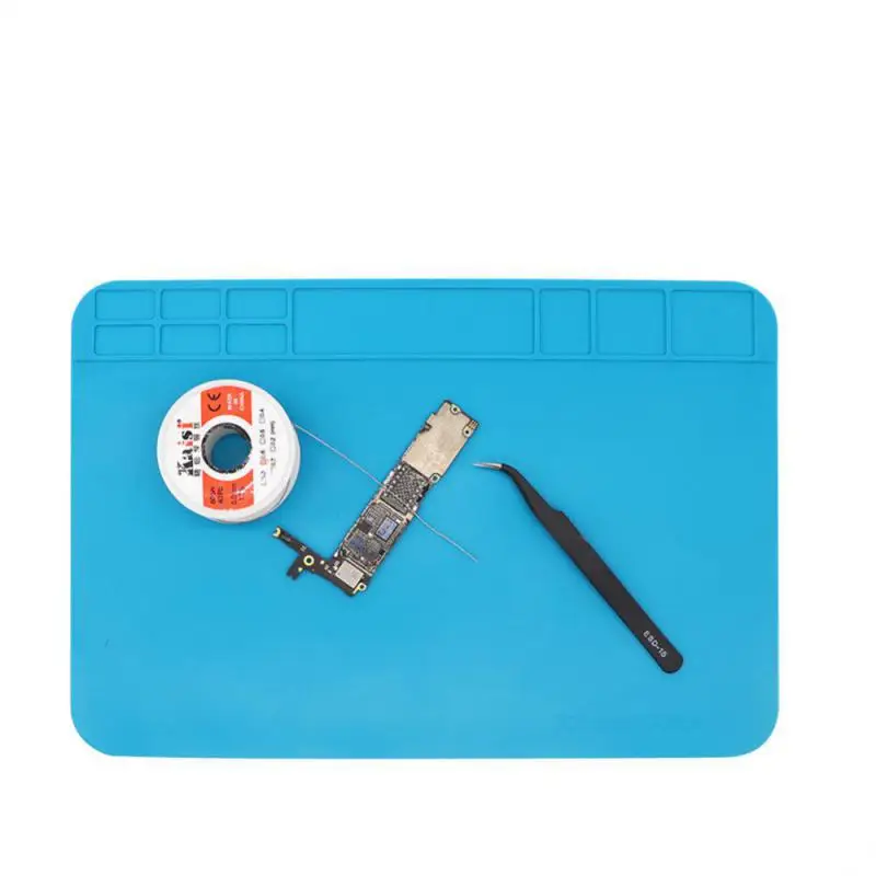 

Silicone Repair Pad Soldering Mat Heat Resistant Insulation Work Desk Platform Mat Soldering Station Magnetic Insulation Tool