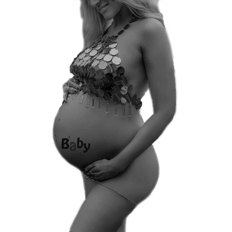 Металлический кроп-топ с золотыми блестками ювелирные изделия для тела цепочка