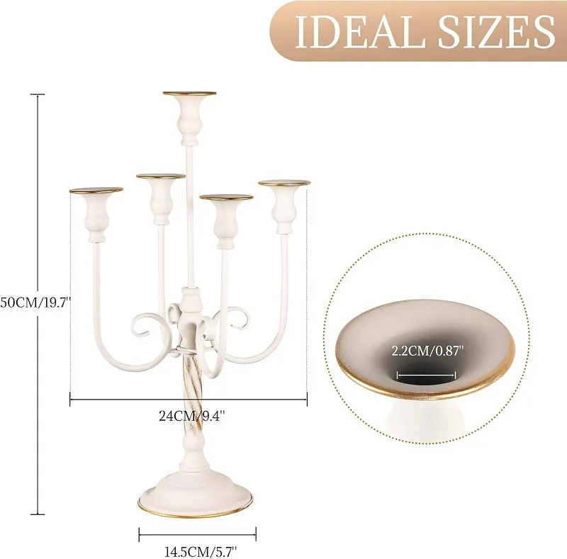 

Металлический подсвечник 5 головок