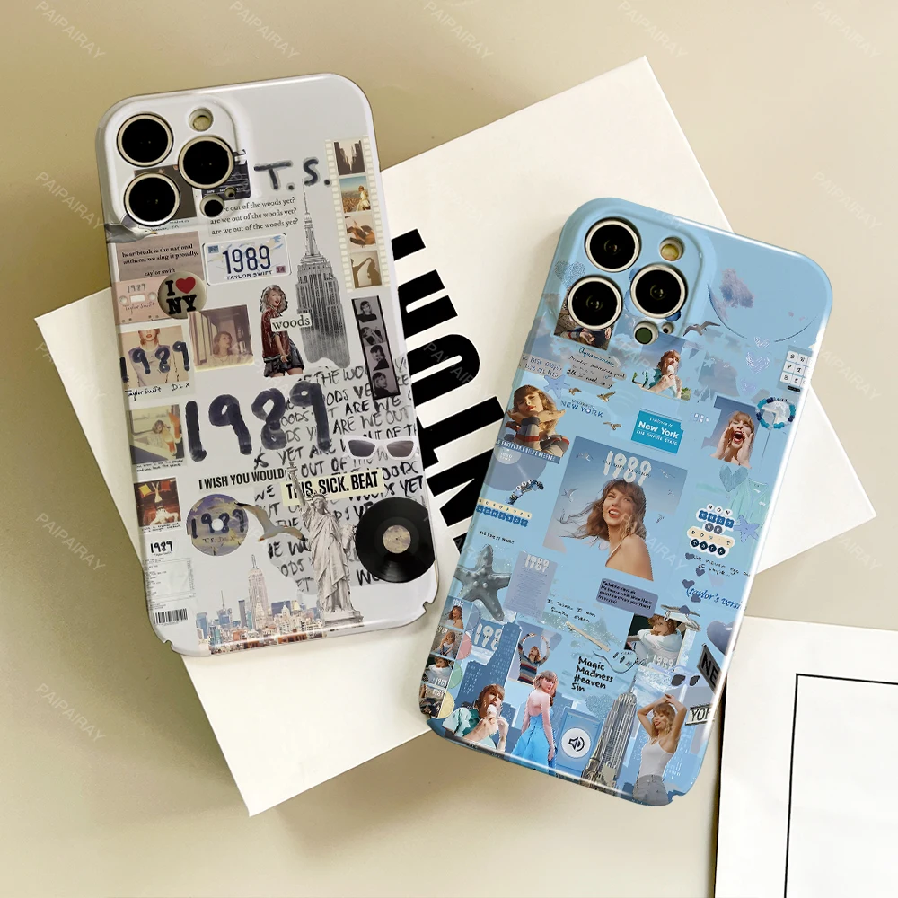 Чехол для телефона Samsung S 24 25 23 22 Ultra S-SwiftS 1989 T-TaylorS Plus A 04E 5G HD Hard Cover Film Shell