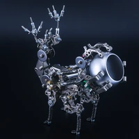 3d iron magic deer with bluetooth speaker metal diy building blocks assembe puzzle toys for men cool gift boys kids anti stress