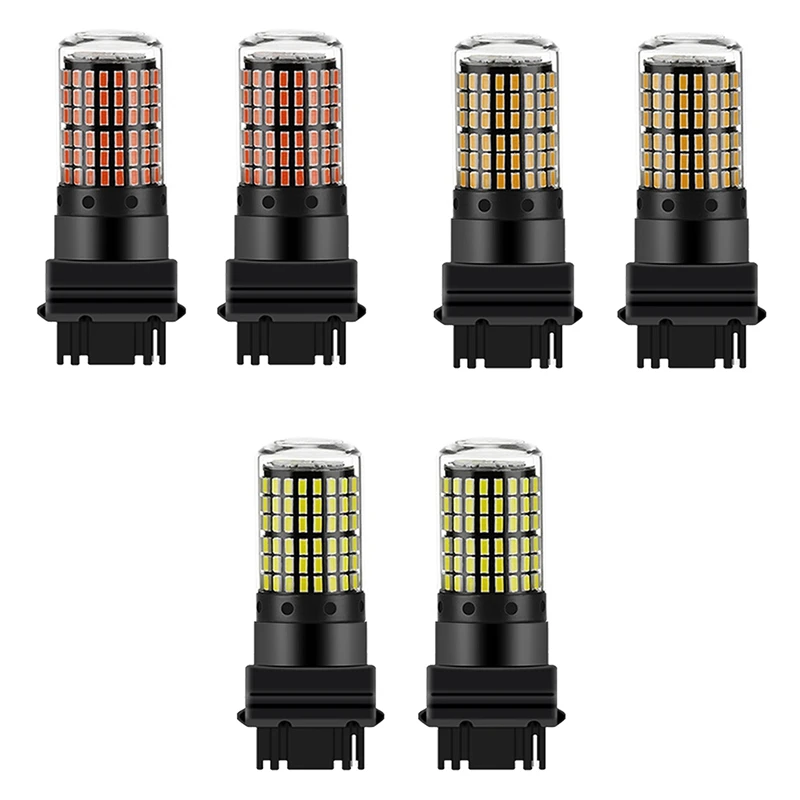 2 шт. светодиодные лампы 3156 P27W T25 3014 144Smd Canbus высокой яркости автомобиля задние