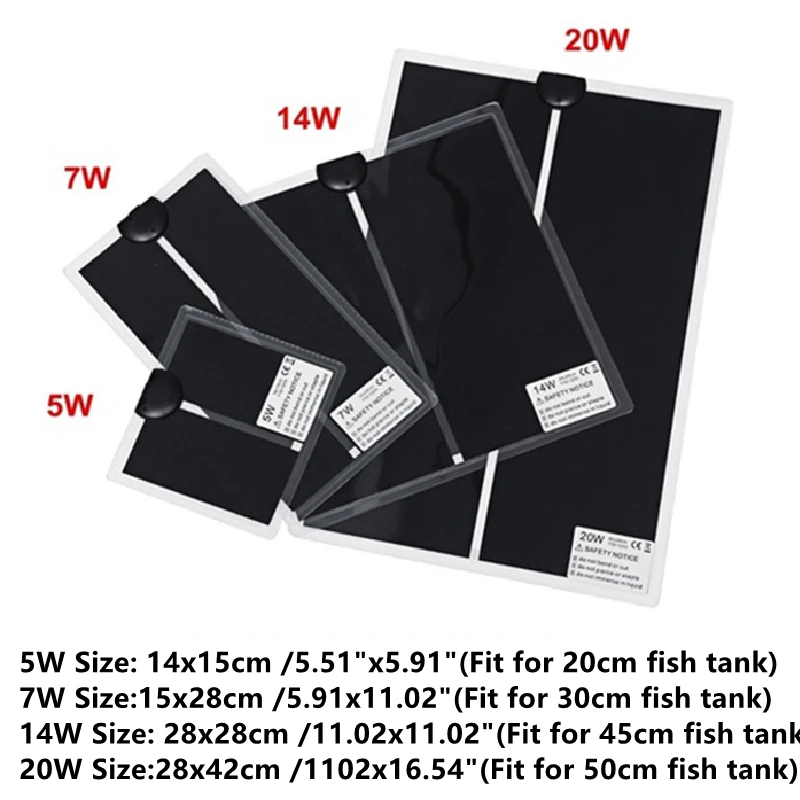 

5W-20W 110V Heating Warm Pad Adjustable Temperature Controller Incubator Mat Tools Terrarium Reptiles Heat Mat for Climbing Pet