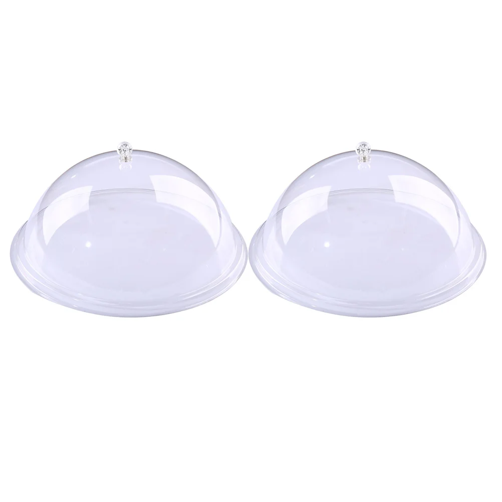 

Coverdome Cake Display Dessert Plate Clear Microwave Protector Glass Tentcheese Lid Acrylic Serving Covers Vents Round Dish