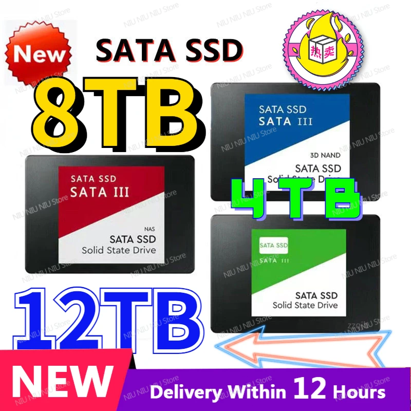 

2023 New Original 4TB 2TB 1TB Hard drive disk sata3 2.5inch ssd TLC 500MB/s internal Solid State Drives For Laptop PC disco duro