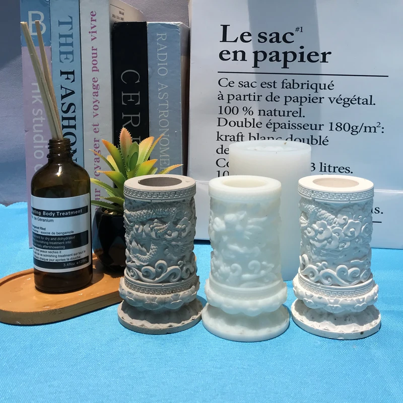 Подсвечник для свечей пластырь форма с рисунком дракона и феникса подсвечника