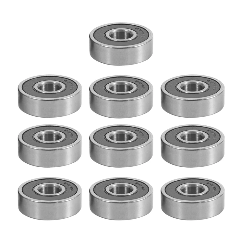 

10 Pcs 629-2RS 9Mmx26mmx8mm Double Sealed Miniature Deep Groove Ball Bearing