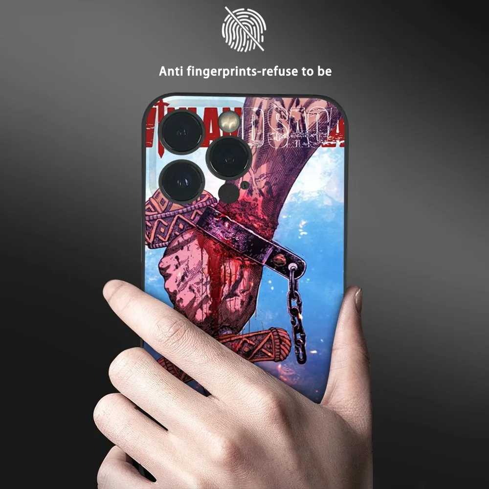 Чехол для телефона V-Vinland Saga в стиле аниме iPhone 16 15 14 13 Pro Max Plus Mini Frosted Soft Shell Funda