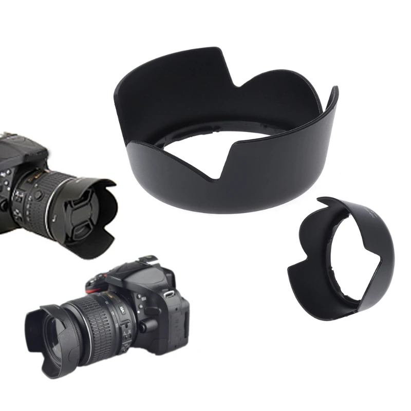 

HB-69 Bayonet Mount Camera Lens Hood For Nikon D3200 D3300 D5200 D5300 DX18-55mm