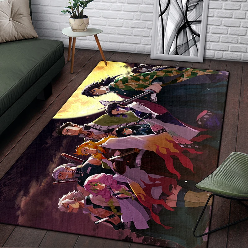 

Demon Slayer custom carpets for living room carpet yoga mat washroom floor mat decoracion room kitchen mat living room carpet