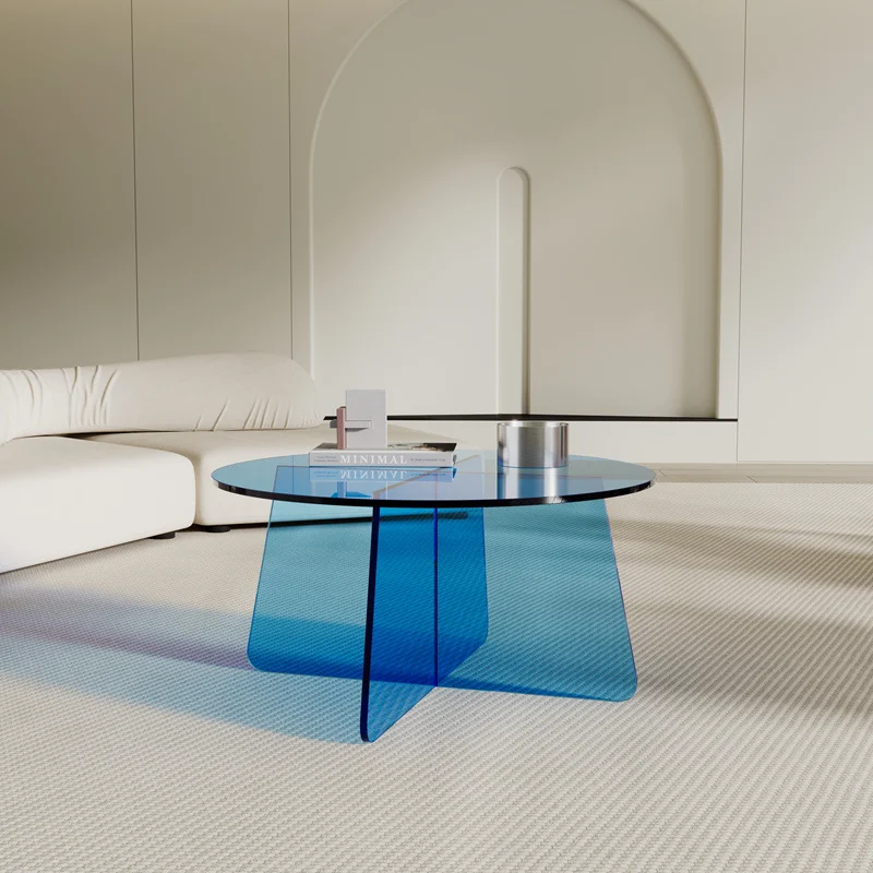 

Журнальные столики для гостиной, акриловые маленькие современные чайные журнальные столики, круглый диван, боковой столик, низкая дизайнерская домашняя мебель YY50CT