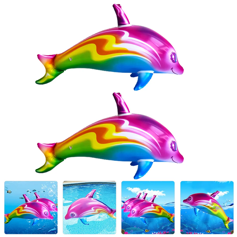

Inflatable Dolphin Toy Children Pool Party Beach Game Favors Swimming Giant Big