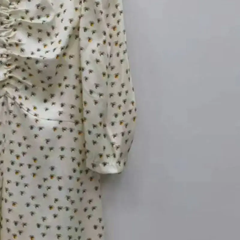 

Romantic Floral Print Flared Half-sleeve Women Short Dress 2023 Summer Dress